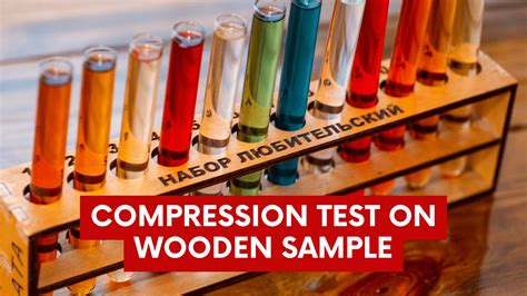 Compression test verification for a wooden sample